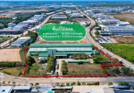 ขายด่วนที่ดินพร้อมโรงงานทำเลเยี่ยม นิคมฯ สินสาคร รายละเอียด เนื้อที่กว้างขวาง 14 ไร่ 96.4 ตารางวา