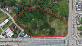 ที่ดินหัวมุมสี่แยกขนาดยักษ์ พร้อมศักยภาพระดับเมกะโปรเจกต์ สี่แยกแม่คาวสะอาดใส